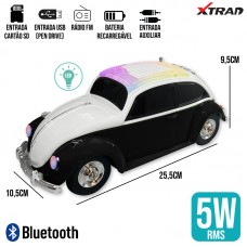 Caixa de Som Bluetooth Fusca WS-1958 Xtrad - Preta